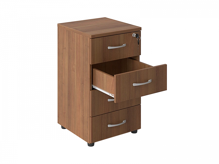Side Cabinet with Storage Compartment and Lockable Drawers