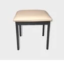Square Stool with Metal Frame and Comfortable Seating