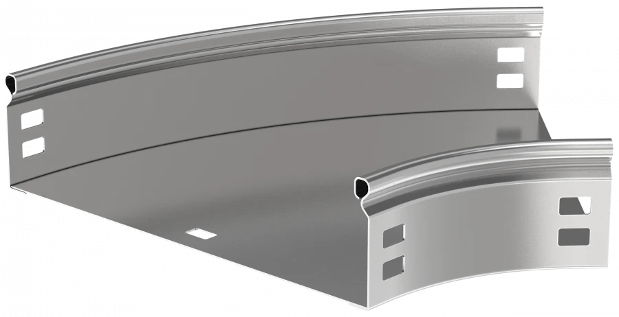 Smooth 45° Cable Tray Turn, Model CPG01-0-45-050-300 ESCA