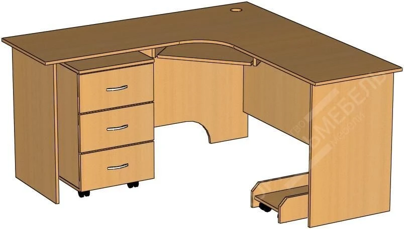 Corner Desk with Rolling Cabinet StU-1