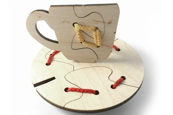 Tea Set Lacing Game - Cup and Saucer