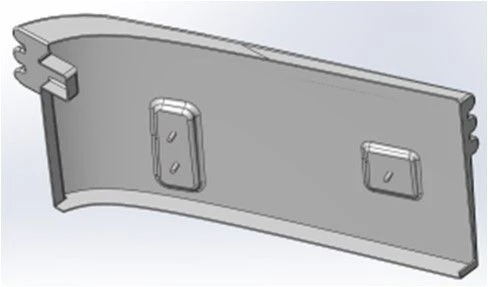 Left Rear Wing S.21Р-10.20.120 for Tram Cars