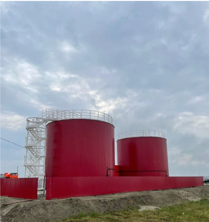 Vertical Storage Tank RVS ZS with Protective Mesh