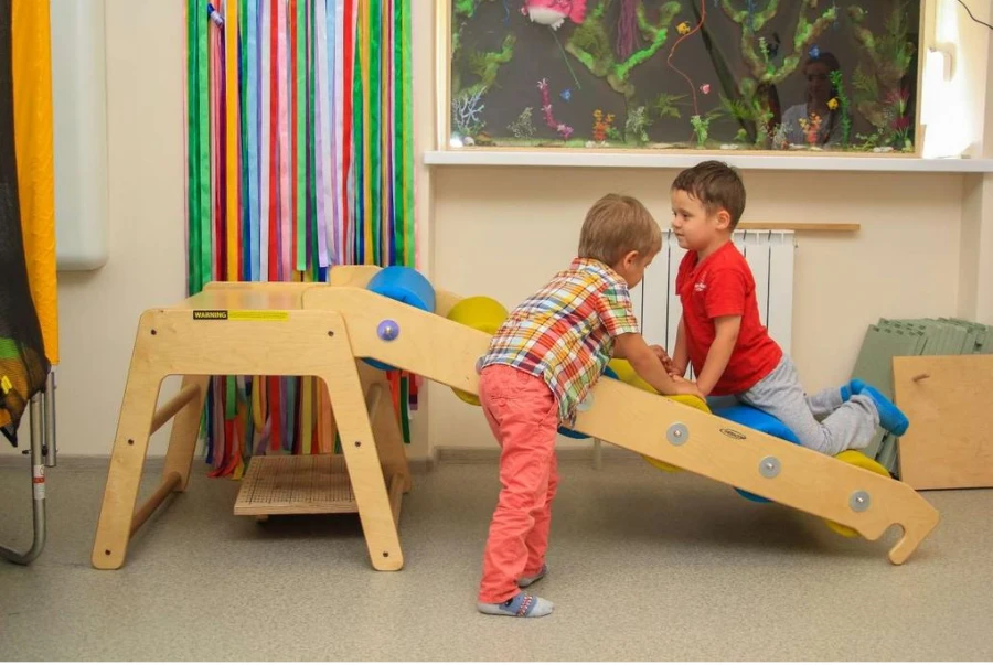 Rehabilitation Slide with Large Soft Rollers