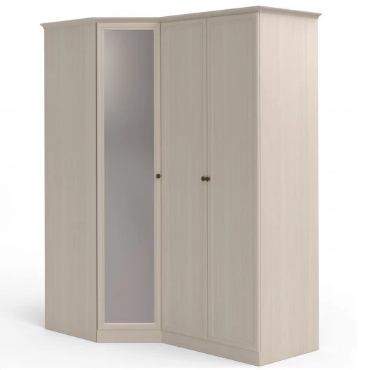 Corner Wardrobe "Camilla" FU5-01.T8L with Mirror and 2 Doors