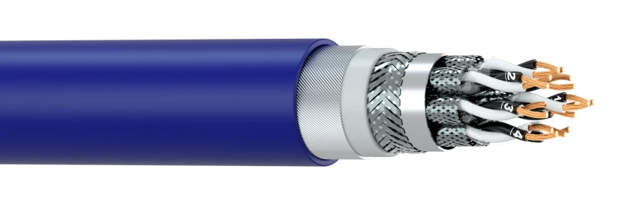 Shielded Installation Cable with Waterproof Element and Steel Armor