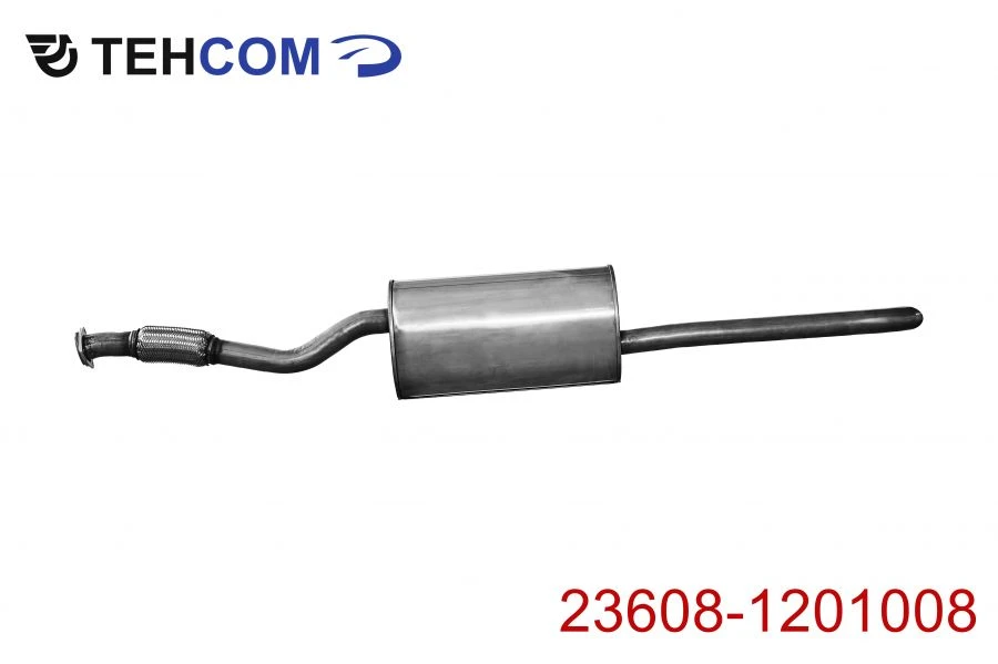 Exhaust Muffler with Exhaust Pipe for 2013 Pickup ZMZ 51432.10 (Euro 4) - Model 23608-1201008