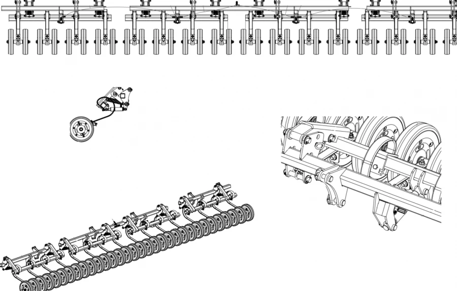 Soil Rolling Assembly Unit DMC 6000 - 18.75 VORM
