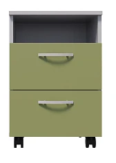 Wooden Mobile Cabinet with Niche and 2 Drawers T.4