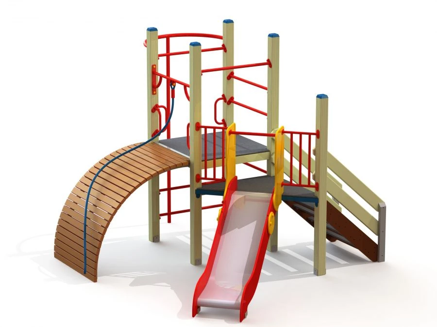 Children's Play Complex with Towers and Slide, Model DIC 2.17