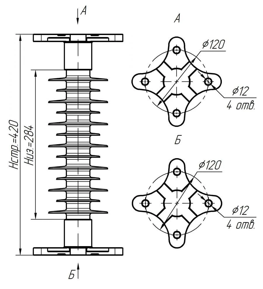 Polymer Insulator for Outdoor Installation OSK 8-20-K071-4 UHL1
