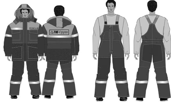 Women's Protective Suit (Jacket and Bib Overalls) for Low Temperature and Industrial Pollution Protection