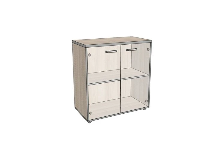 Low Wide Glass Shelf Unit 776x400x830 mm AsCSS-1