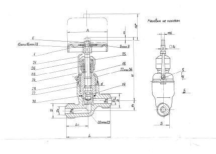 Non-return Shut-off Valve, DN 20, PN 4.0 MPa, Model ITSHL.491911.008-02