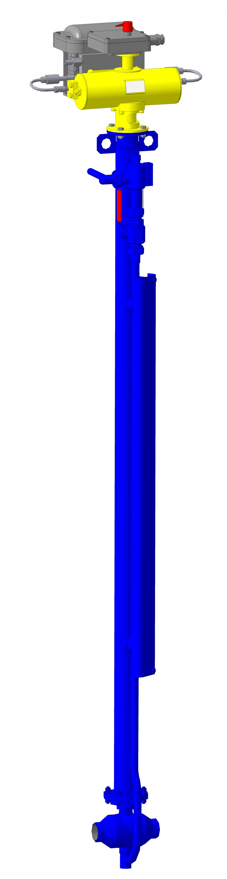 Underground Ball Valve DN50 PN10 MPa with Pneumatic Drive