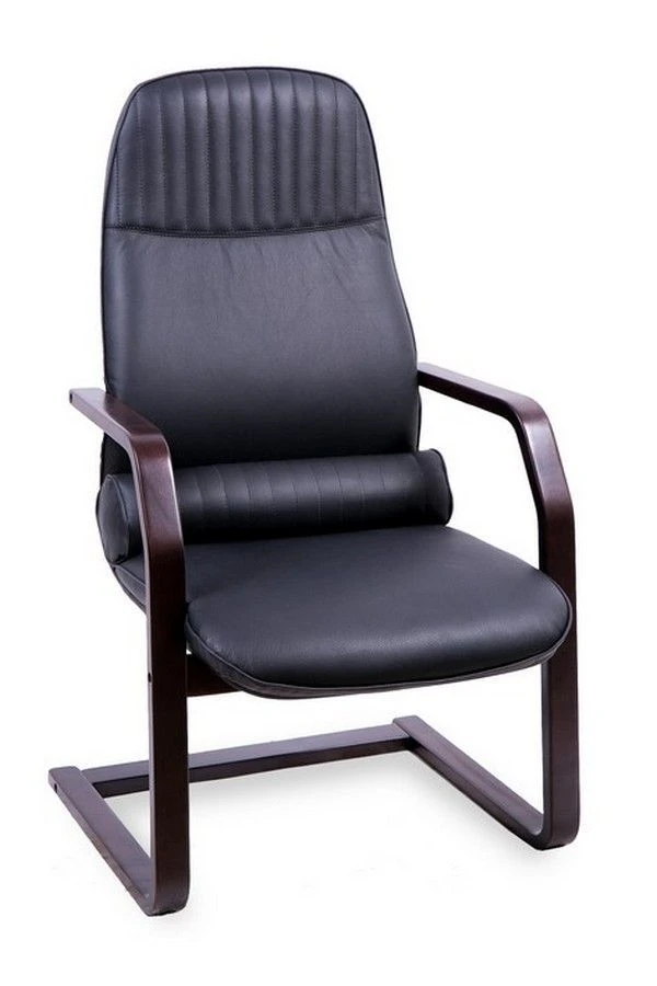 Non-Rotating Conference Chair Dalia Extra with Wooden Base