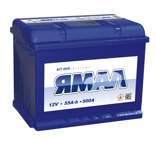 Lead-Acid Starter Battery for Internal Combustion Engines 12V 55Ah Yamal