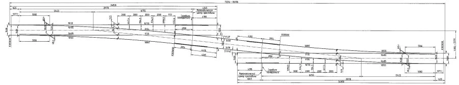 Single Switch Type R65 Model 1/11 for Railway Track Switching