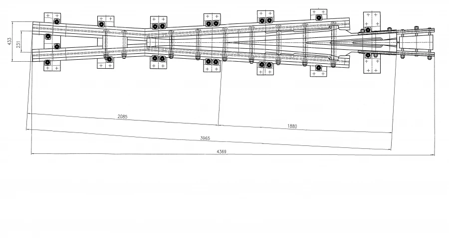 Crosspiece Type R50 Model 1/9 With Reduced Insertion Project 2643.06.000