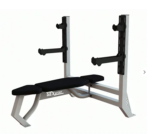 Flat Bench Press with Safety Supports