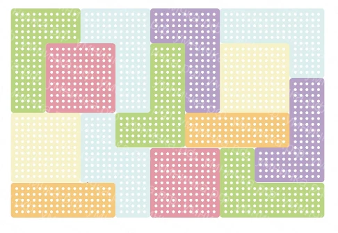 Tetris Wall Panels - 14 Pieces (Pastel) NPT-014p