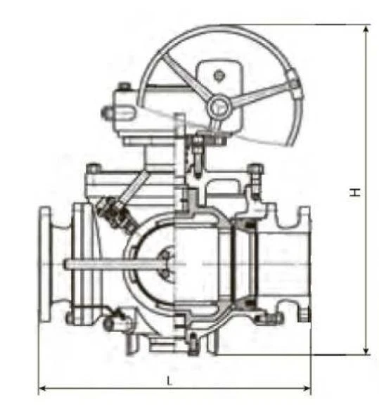 Flanged Ball Valve KSH DN 50-800 PN 1.6-16 MPa