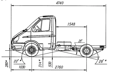 All-Terrain Chassis Sobol 23107 with EURO-2 Gas Engine N1G