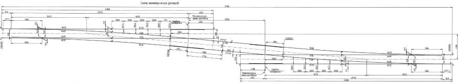 Single Turnout Type P65 Model 1/11 for Railways