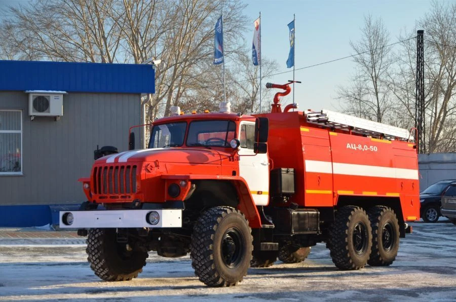 Fire Tanker Vehicle AC-8, Type 5881, Modification 58814C on Ural-4320 Chassis