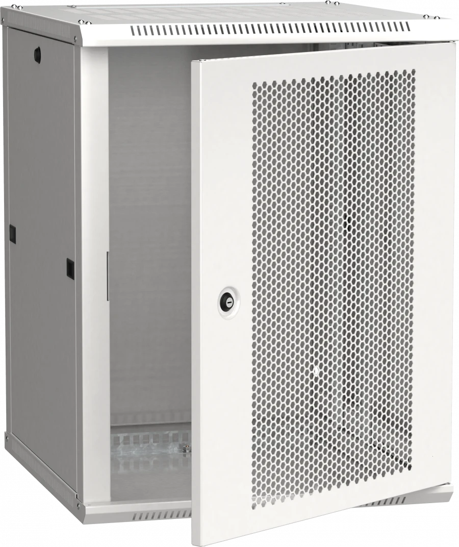 LINEA W 19" Wall Cabinet 18U 600x600 mm Perforated Door, RAL7035