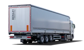 BONUM 928010 Semi-Trailer with Metal Platform and Tent