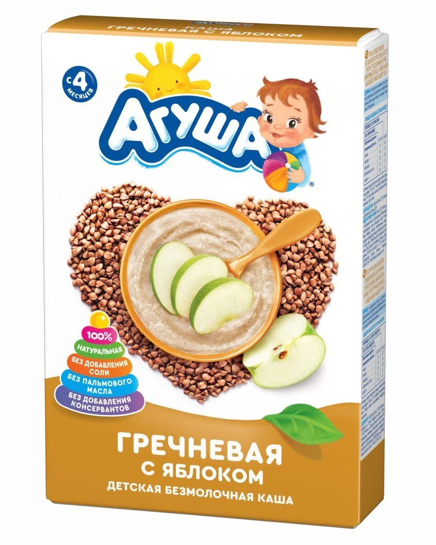 Instant Non-Dairy Buckwheat Porridge with Apple, 200g