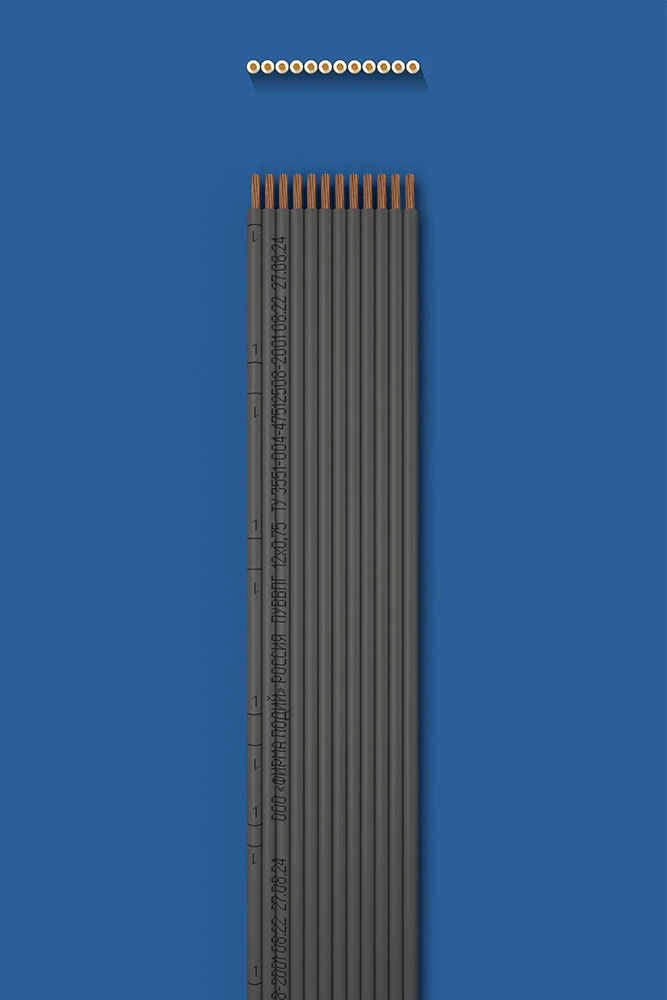 Flat Installation Wire with Double Insulation, PUWVP 12x0.75