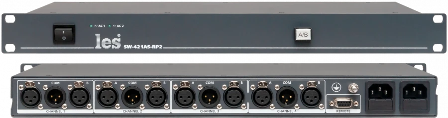 4-Channel Relay Switch for Analog Balanced Audio Signals SW-421AS-RP2
