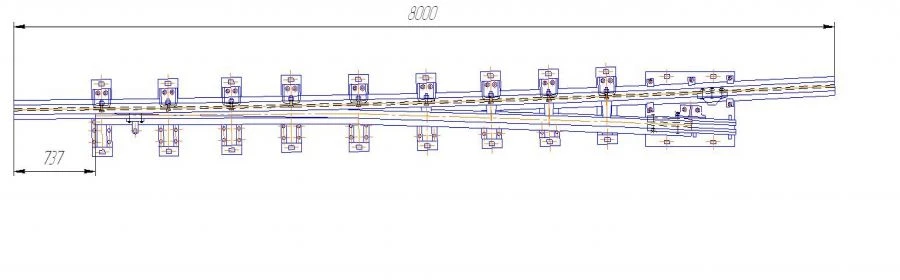 Frame Rail with Spike for Switch Project 2628.01.010-02
