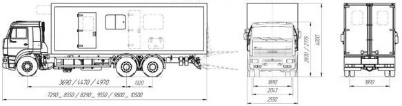 Special-purpose Vehicles, Type 672 Model: 67240E, 67260E, 67270E on KAMAZ-18 Chassis
