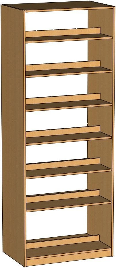 Double-Sided Library Shelf for Efficient Space Utilization