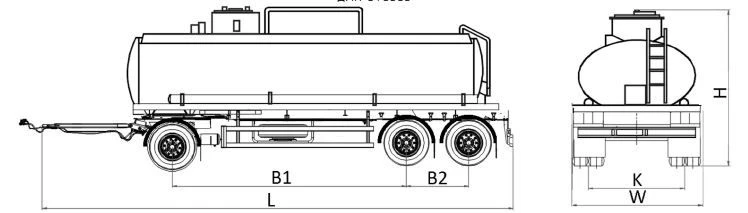 MDO432 Tank Trailer 878565 with Options for Single or Double Axle