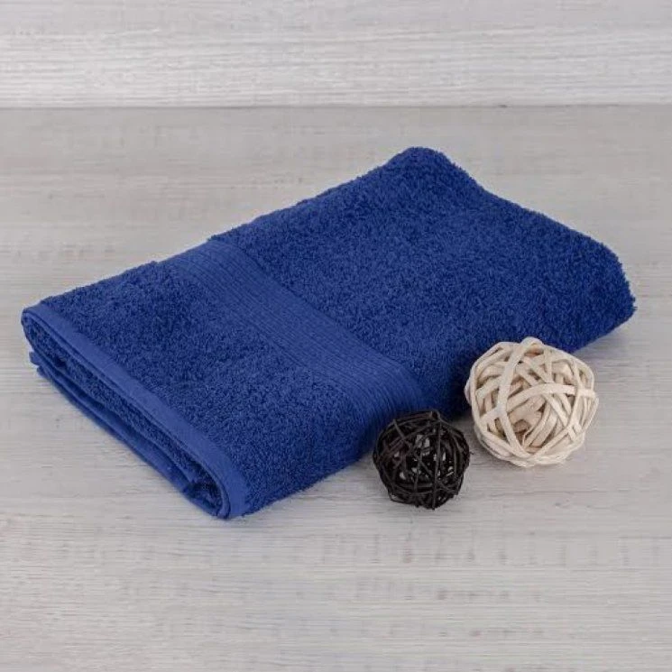 Blue Cotton Terry Towel for Personal Hygiene