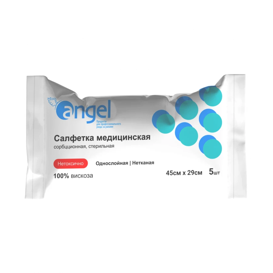 Салфетка медицинская сорбционная стерильная нетканая 45см х 29см по ТУ 32.50.50-014-14959781-2019