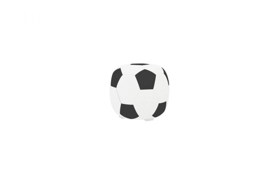 White and Black Puff Football Ottoman LD.518160.000