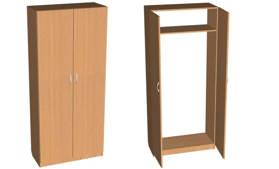 Utility Cabinet 800x350x1810 with Shelves and Hooks