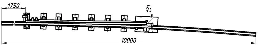 Rail Frame with Point Type R50 Model 1/9 (Project 2941.02.000/-01)