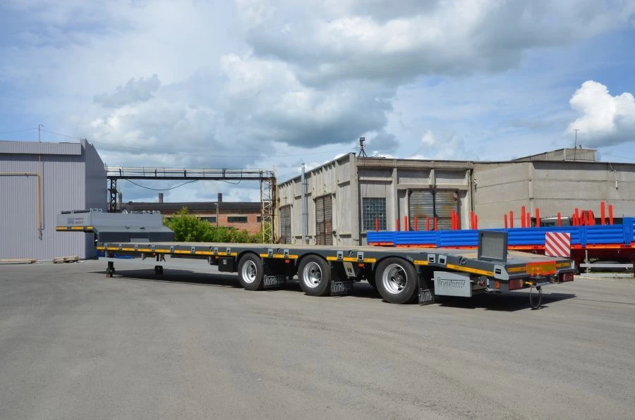Politrans 94183-030 Heavy-Duty Semi-Trailer with Flatbed