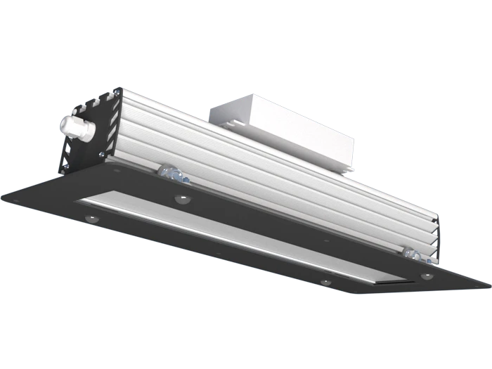 LED Lighting Fixture for Fuel Stations KVAZAR-100-1B-AGS