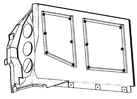 Left Rear Side Panel S.11-10.20.010 for Tram Cars