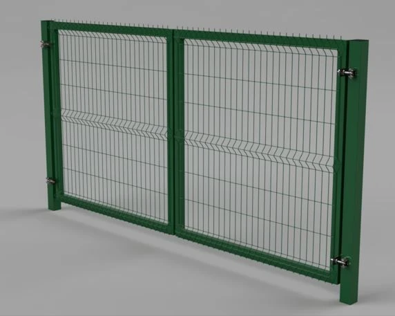 3D Ural 4 Zn Swing Gates with Polymer Coating