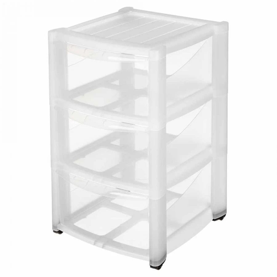 Modern Amadeo Mobile Chest of Drawers with 3 Drawers (Beige)