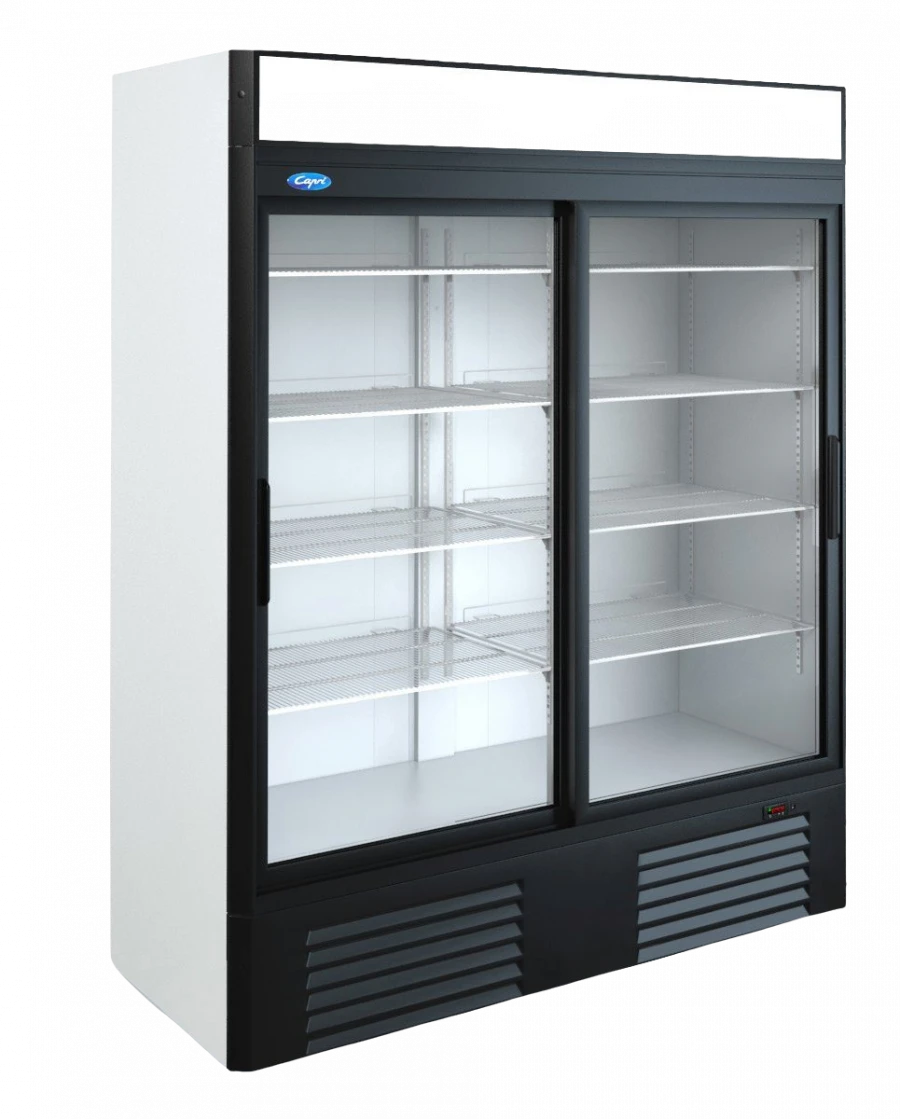 Medium Temperature Refrigerator with Glass Door and Lightbox Capri 1.5SKV
