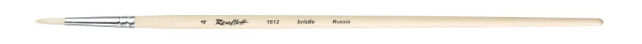 Round Hog Bristle Paint Brush for Art Painting
